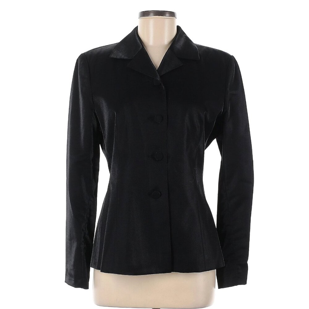 Vintage Y2K Banana Republic Lady Jacket Hourglass Cut Shimmer Formal Wool Blazer